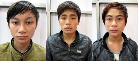 3 trong số 4 đối tượng bị bắt giữ.