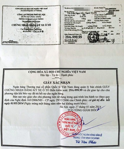 Phát hiện chứng cứ “tố” siêu xe Bentley “mượn” biển 29A-999.99 - 2 Giấy chứng nhận tố siêu xe Bentley mượn biển 29A-999.99