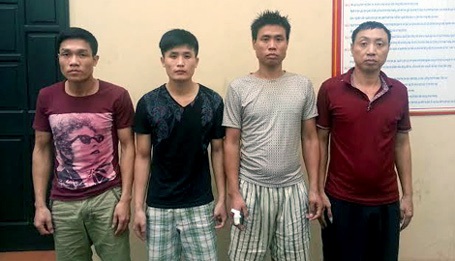 Bốn đối tượng bị tạm giữ hình sự.