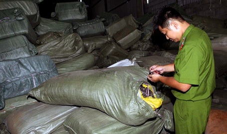 Khoảng 70 tấn nguyên liệu thuốc bắc Trung Quốc bị thu giữ.