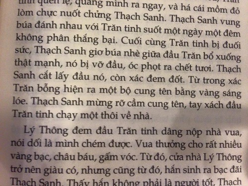 Mẹ nhường khố cho Thạch Sanh và Trăn tinh bị chém “phọt óc chết tươi" - 4 Đoạn trích dùng từ ngữ bạo lực miêu tả cảnh Thạch Sanh giết trăn tinh