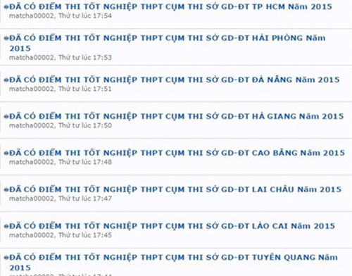 Cảnh báo trang mạng “phao tin” có điểm thi sớm - 1 Cảnh báo trang mạng “phao tin” có điểm thi sớm