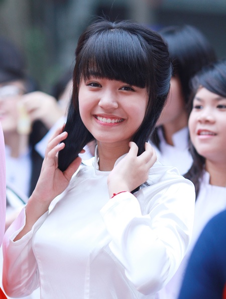 Trong trẻo tà áo trắng nữ sinh ngày khai trường - 7