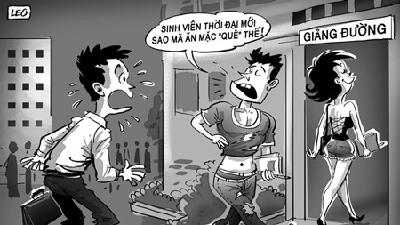 Khoe “hàng” trên giảng đường - 1 Khoe “hàng” trên giảng đường