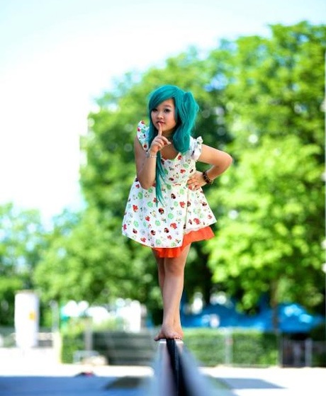 Những bộ cosplay ấn tượng của giới trẻ Hà thành - 1 Nhân vật cosplay Hatsune Miku (Vocaloid)