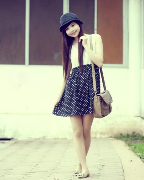 Những nữ sinh đáng yêu vòng thi “Bản lĩnh” Imiss - 16 Nguyễn Thị Lê (ĐH Khoa học tự nhiên)
