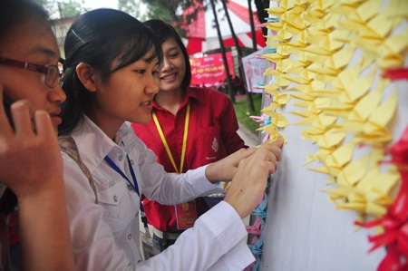 Những miếng ghép cuối cùng cho bức tranh 10.000 chú hạc nâng cánh ước mơ cũng được thực hiện.