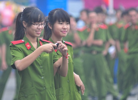 Những nữ học viên cảnh sát hiện lên nổi bật