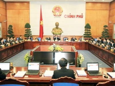 Ban hành Nghị quyết phiên họp Chính phủ tháng 12 - 1 Phiên họp Chính phủ thường kỳ tháng 12 năm 2012. (Ảnh: Đức Tám/TTXVN)
