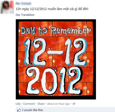 Cư dân mạng quay cuồng, phấn khích với “tam trùng” 12/12/2012 - 5 Trăn trở cá nhân?