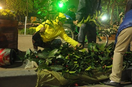 Nhiều người đi bán lộc sau phút giao thừa