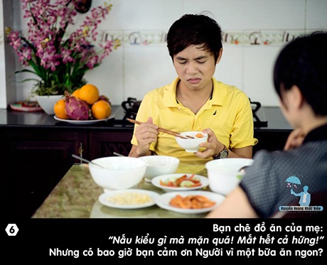 Dân mạng xúc động với bộ ảnh về Mẹ - 6 Câu chuyện thứ 6: Nấu kiểu gì mà mặn quá, mất hết cả hứng