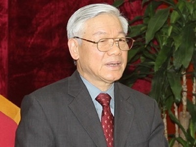 Tổng Bí thư điện đàm cùng Chủ tịch Trung Quốc - 1 Tổng Bí thư Nguyễn Phú Trọng. (Ảnh: Trí Dũng/TTXVN)