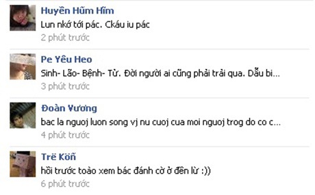 Giới trẻ lập "fan page", quay phim tưởng nhớ nghệ sĩ Văn Hiệp - 3 Các bạn trẻ bày tỏ sự tiếc thương người nghệ sĩ