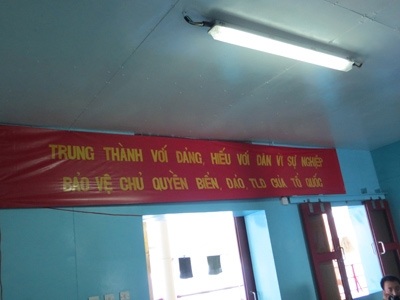 Có gì bên trong một nhà giàn giữa Biển Đông? - 7 Khẩu hiệu của chiến sĩ nhà giàn.