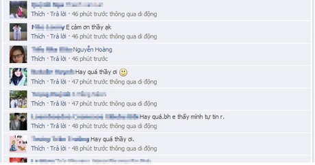 Thầy giáo “hot boy” tư vấn bí quyết đối phó áp lực thi cử - 5 Và những chia sẻ, cảm ơn từ phía các bạn trẻ.