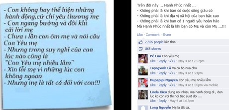 Cư dân mạng rào rào lời tri ân mừng Ngày của Mẹ - 7 Và cả những lời tâm sự