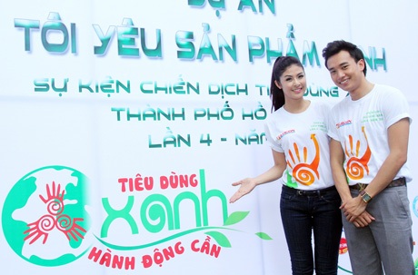 Hoa hậu Ngọc Hân và diễn viên Quốc Trường đóng vai trò đại sứ của chương trình.