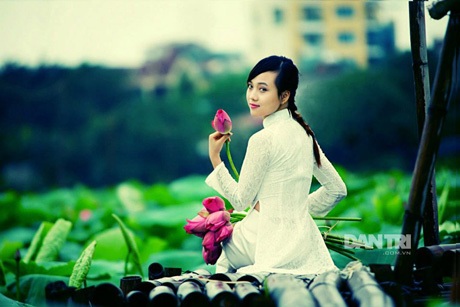Nữ sinh trường Báo yêu kiều bên sắc sen hồng - 13 Nguyễn Ngọc