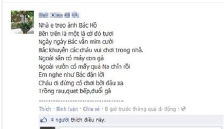 Cư dân mạng tưng bừng treo ảnh mừng sinh nhật Bác - 4 Bài thơ “Nhà em treo ảnh Bác Hồ”
