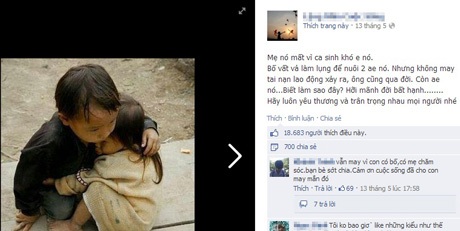 Nút like cho những hình ảnh thương tâm, cảm động không có tác dụng gì.