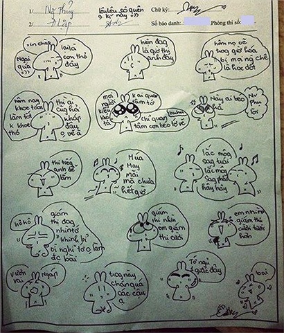 Những tờ giấy nháp "bá đạo" của sĩ tử mùa thi - 3 Giấy nháp của thí sinh thi môn tiếng Anh kỳ thi tốt nghiệp THPT