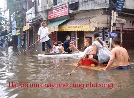 Hà Nội “phố hóa sông”, cư dân mạng nhộn nhịp chế ảnh  - 1 Mai Châm