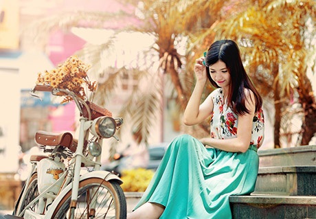 Nữ sinh cao 1,72m lãng mạn giữa trời thu Hà Nội - 12 Mai Châm