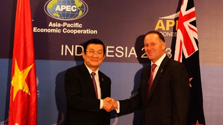 Chủ tịch nước gặp nguyên thủ, Lãnh đạo các thành viên APEC - 2 Chủ tịch nước hội kiến Thủ tướng New Zealand