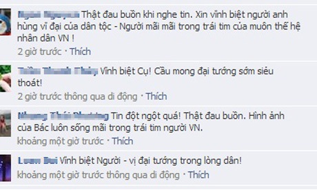 Cư dân mạng nghẹn ngào vĩnh biệt đại tướng Võ Nguyên Giáp