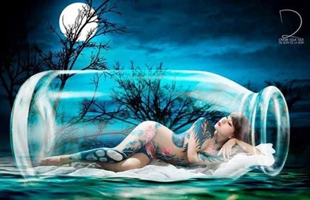 Những "hotgirl" nổi tiếng với nghệ thuật body painting - 6 Những bức ảnh body painting táo bạo của Nga Tây.