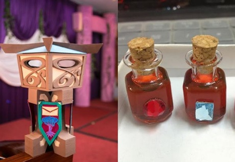 Cặp đôi “chơi trội” diện đồ cosplay trong lễ đính hôn - 10 Các đồ vật được thiết kế khá tỉ mỉ như bước ra từ trò chơi.