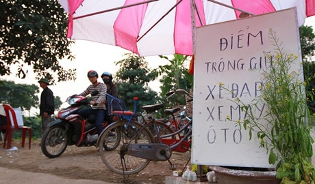 Một điểm trông xe với biểu tượng không thể rõ ràng hơn