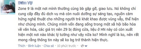 Zone 9 sắp bị đóng cửa: Dân mạng cũng “dậy sóng” - 1 Tâm trạng của nhiều bạn trẻ và mong muốn giữ cho Zone 9 khỏi chết yểu