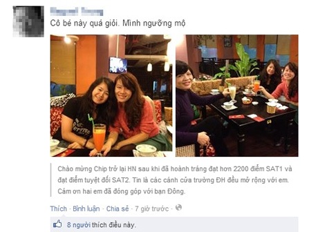 Lộ điểm thi ngất ngưởng, Huyền “chip” gây bất ngờ dân mạng - 1 Thông tin về điểm thi ban đầu của Huyền Chip bất ngờ lộ do bạn bè loan báo.