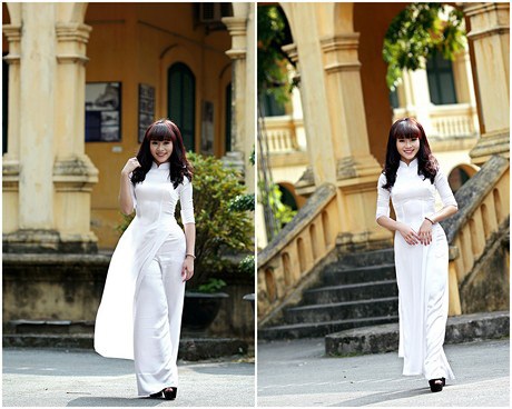 Ngắm nữ sinh học giỏi, nhảy hay rạng rỡ trong tà áo trắng - 4 Lệ Thu