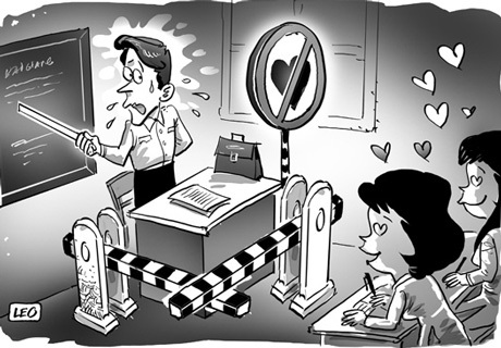 "Cảm nắng" vì thầy đẹp trai - 1 Minh họa: ANTĐ