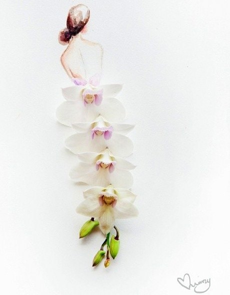 Mê mẩn thế giới thời trang gợi cảm từ muôn sắc hoa tươi - 3 Kimono làm từ hoa hồng của những cô gái Nhật.