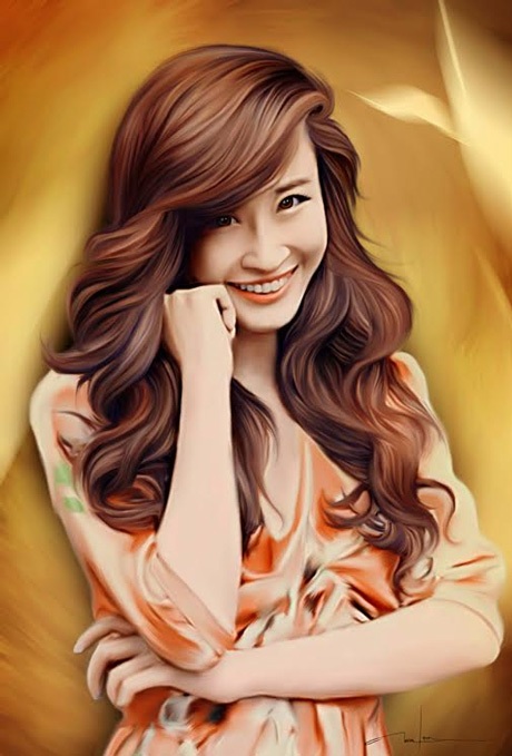 Tuấn và những bức tạo hình đẹp như thật của mình.