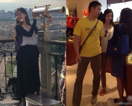 Và hình ảnh 2 người trong chuyến du lịch của Chương Trạch Thiên tại Pháp.