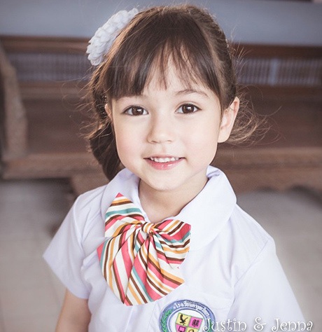 Cặp nhí Thái Lan đẹp như thiên thần “đốn tim” cư dân mạng - 4 Và vẻ đáng yêu của cô em gái Jenna