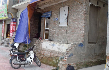 Hiện trạng nhà 845 - 847 sau khi bị cưỡng chế (Ảnh: Ngọc Cương)