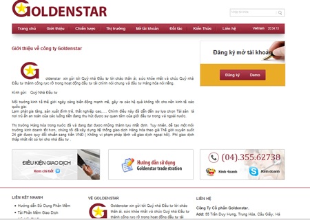 Đề nghị điều tra vụ khách hàng “sập bẫy” sàn vàng 25 tỷ đồng - 5 Trang chủ của Công ty Golden Star