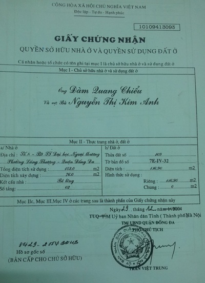 Phó Chủ tịch Trần Việt Trung ra quyết định thu hồi chính Sổ đỏ được ông