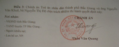 TAND tỉnh Bắc Giang bị "tố" giải quyết khiếu nại trái pháp luật - 2 Văn bản của Chánh án TAND tỉnh Bắc Giang
