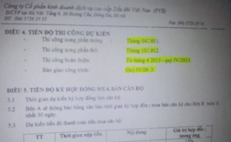 “Thượng đế” điêu đứng vì chủ đầu tư chậm tiến độ thi công - 4 Chủ đầu tư đã vi phạm hợp đồng vì thi công chậm tiến độ