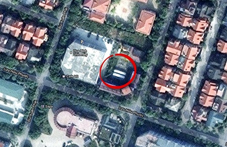 Kiểm tra khẩn cấp vụ "bom gas" đe dọa hàng nghìn cư dân - 5 Ảnh chụp 2 bồn gas của Công ty gas Sông Hồng nhìn từ trên cao