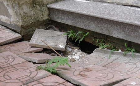 Trưởng Ban Bạn đọc Vũ Văn Tiến chỉ ra những điểm bị sụt, lún nghiêm trọng