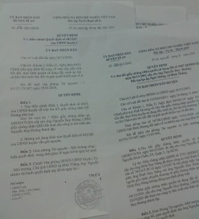 UBND huyện Dĩ An ban hành Quyết định 174/QĐ-UBND ngày 4/2/2009 nhằm che đậy việc cho