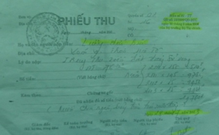 Đề nghị làm rõ vụ cưỡng chế trái pháp luật ở huyện Cẩm Giàng - 3 Phiếu thu mà UBND xã Cẩm Điền phát hành gây bức xúc dư luận